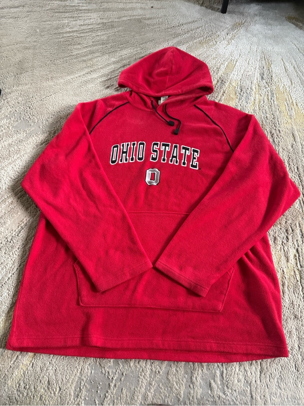Vintage Y2K Foot Locker Ohio State Red fleece Hoodie pullover sweatshirt XXL